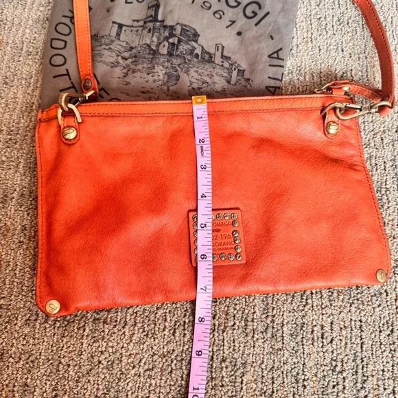 Campomaggi Bag New Free People Purse crossbody orange studded - Picture 7 of 11